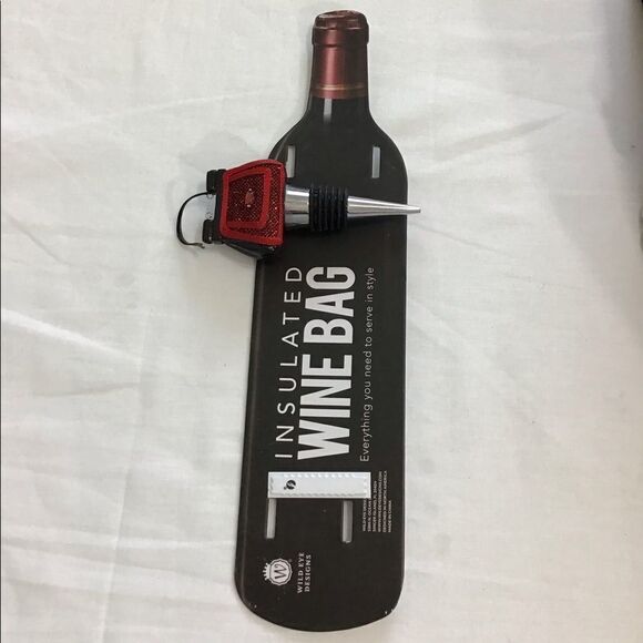 Wild Eye Designs Iceware Red Insulated Wine Bottle Cooler With Stopper Bag - Picture 13 of 13